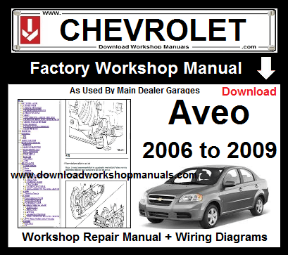 Chevrolet Aveo Service Repair Workshop Manual